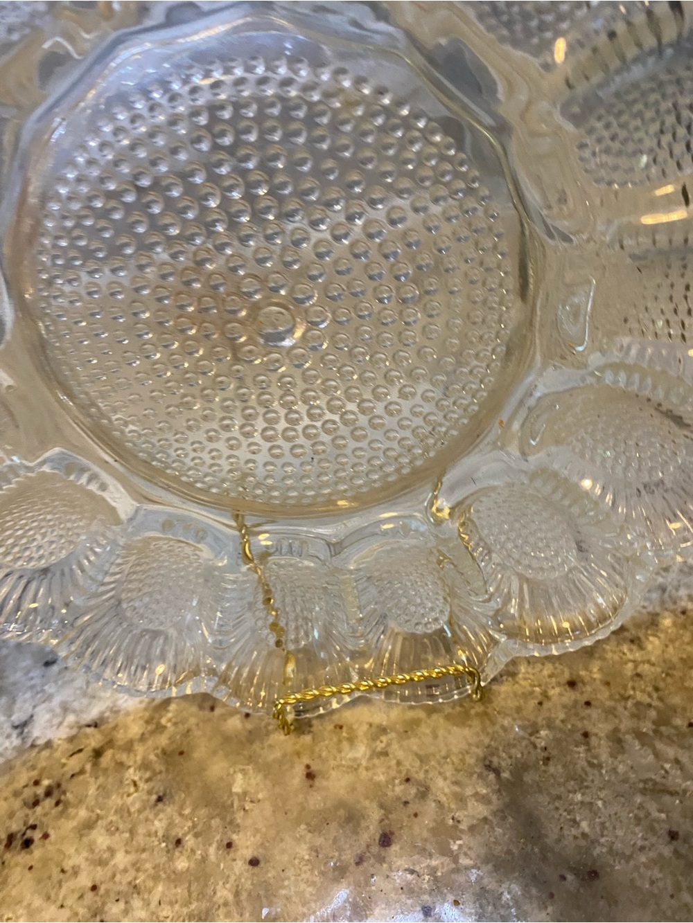 Clear Glass Scalloped Serving Platter - Elegant Home Dining - Picture 2 of 4